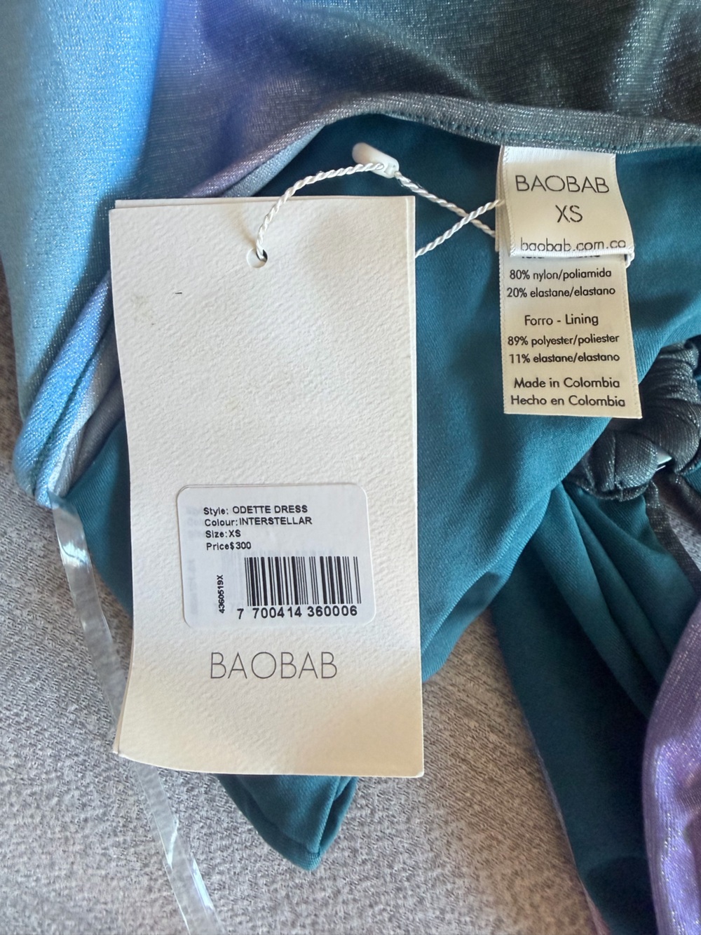 Baobab Collection Backless Ombre Halter Maxi Dress in Blue and Pink - Picture 8 of 9